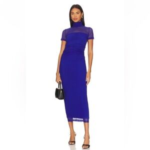 Amanda Uprichard Dominique Midi Dress in Cobalt